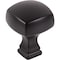 Jeffrey Alexander 1-1/8" Overall Length Matte Black Square Audrey Cabinet Knob 278MB - alternate 1